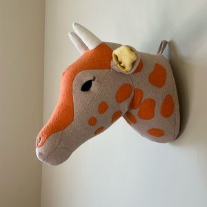Pillowfort Giraffe Wall Decor in Orange and Tan